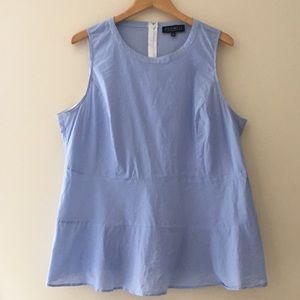 ELOQUII Pinstripe Sleeveless Top